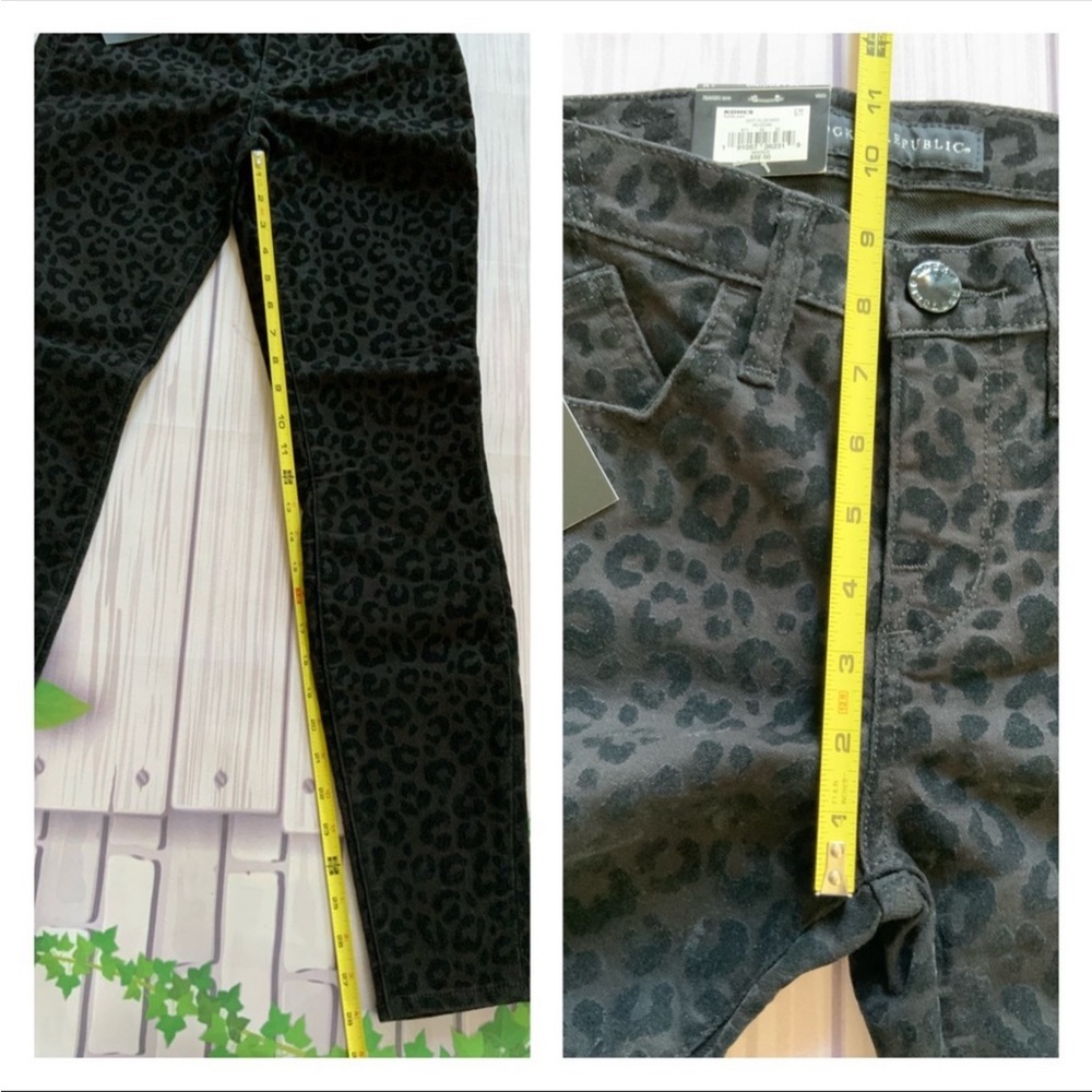 NWT Rock & Republic Black Mid Rise Kashmiere Animal Print Legging Jeans, Size 2 - Picture 11 of 12